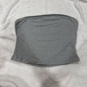 SHEIN Gray Strapless Crop Top